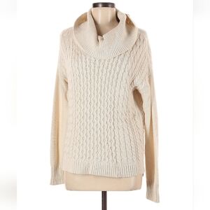 American Eagle Outfitters Cream Cable Knit Sweater